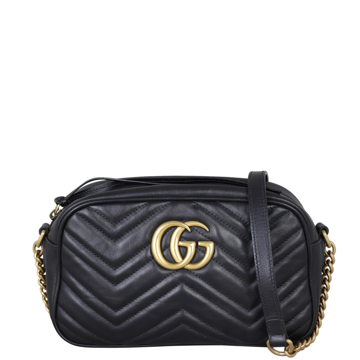 Gucci GG Marmont Small Camera Bag Front With Strap