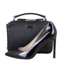 Prada Saffiano Brique Bag Front with Shoe