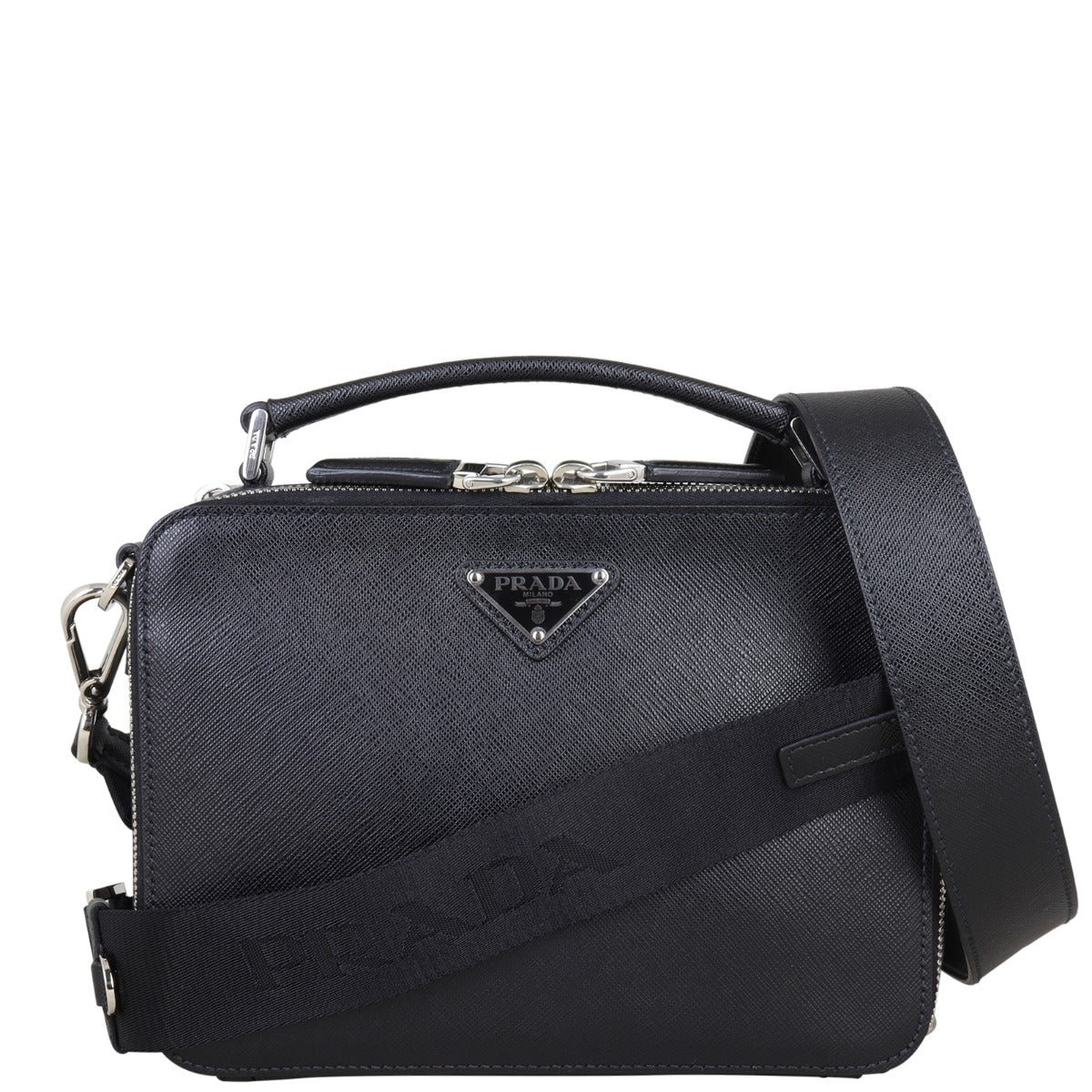 Prada Saffiano Brique Bag Front with Strap
