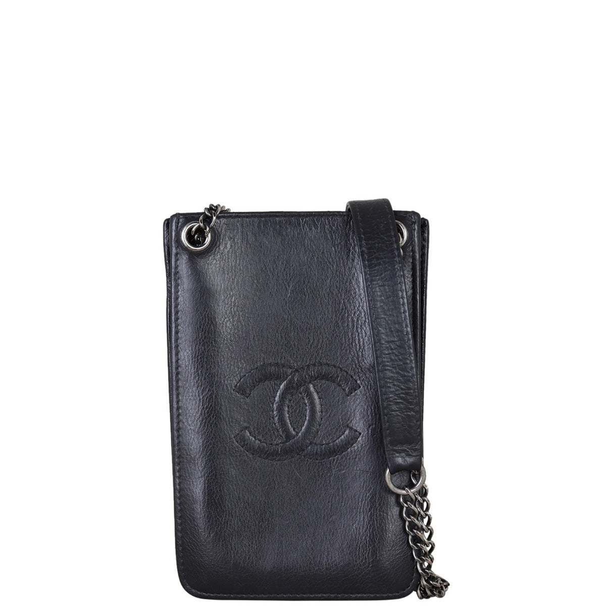 Chanel Timeless Phone Holder Crossbody Front With Strap