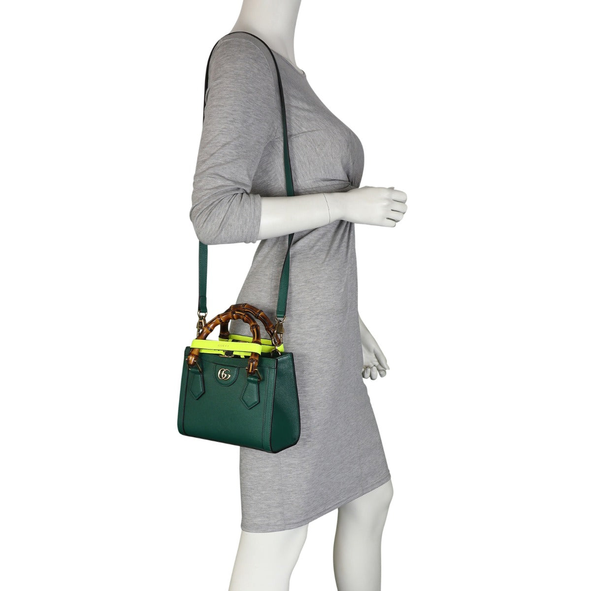 Gucci Diana Bamboo Top Handle Mini Tote Mannequin
