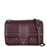 Prada Diagramme Shoulder Bag Large Front With Chain