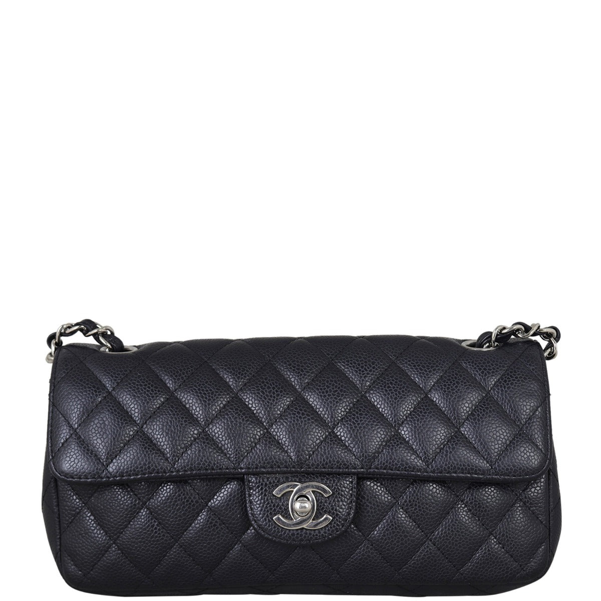 Chanel East West Flap Bag Front