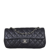 Chanel East West Flap Bag Front With Chain