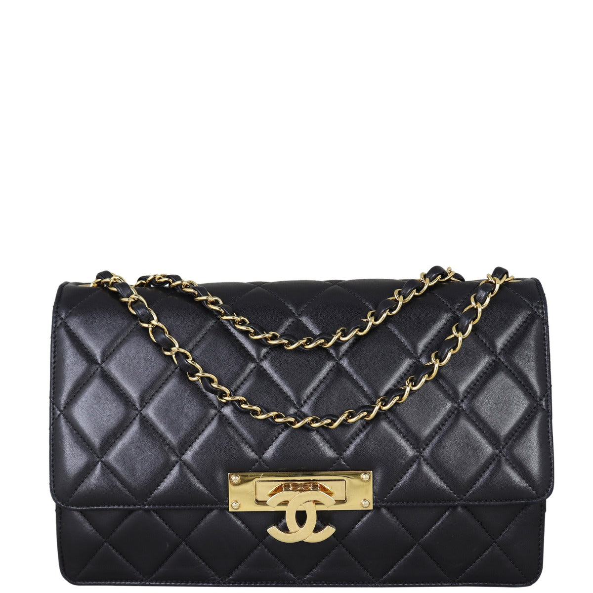  Chanel CC Golden Class Flap Bag Large Front With Chain