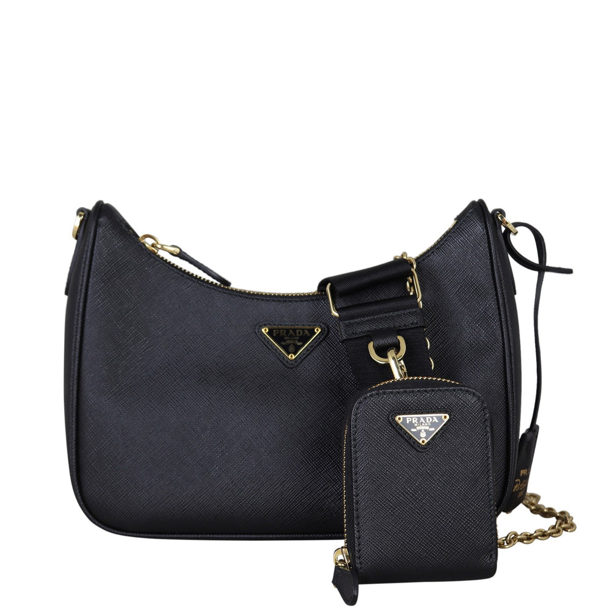 Prada Re-edition 2005 Saffiano Shoulder Bag Front With Strap