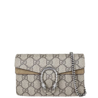 Gucci Dionysus GG Supreme Super Mini Bag Front With Chain