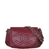 Chanel Timeless Half Moon Flap Bag Front with Strap