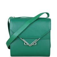 Bottega Veneta The Clip Flap Shoulder Bag Front with strap