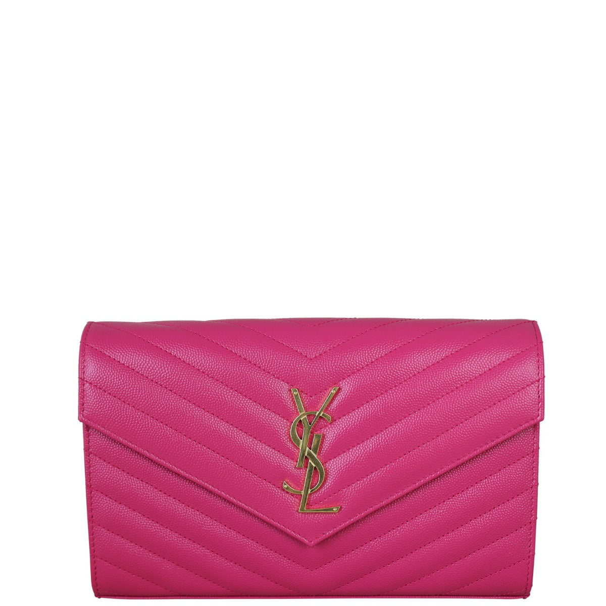 Saint Laurent Cassandre Chain Wallet Front