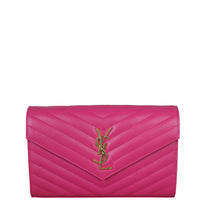 Saint Laurent Cassandre Chain Wallet Front