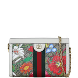 Gucci Ophidia GG Supreme Flora Small Shoulder Bag Front With Strap