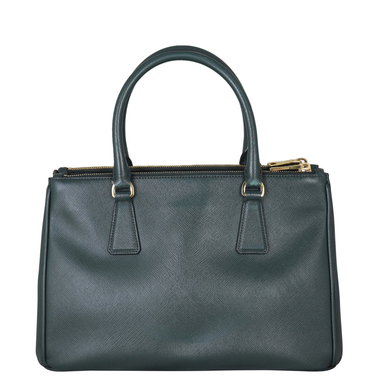 Prada Saffiano Lux Galleria Double Zip Tote Small Back