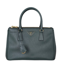 Prada Saffiano Lux Galleria Double Zip Tote Small Front