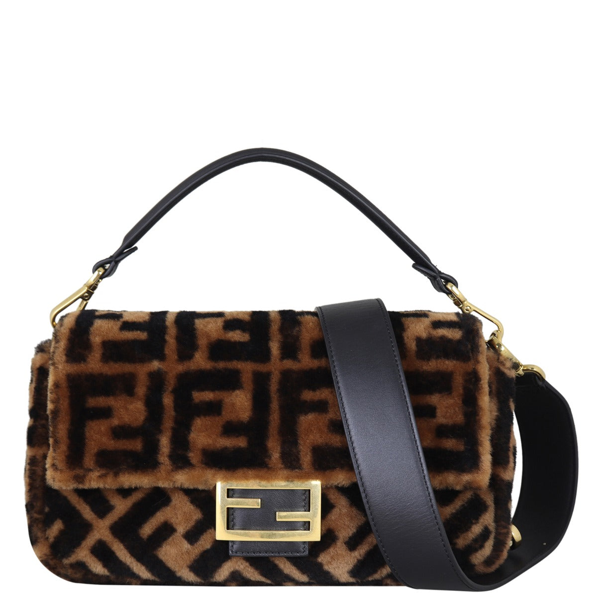 Fendi Baguette Bag Sheepskin Front With Strap