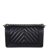 Chanel Boy Old Medium Chevron Back