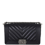 Chanel Boy Old Medium Chevron Front