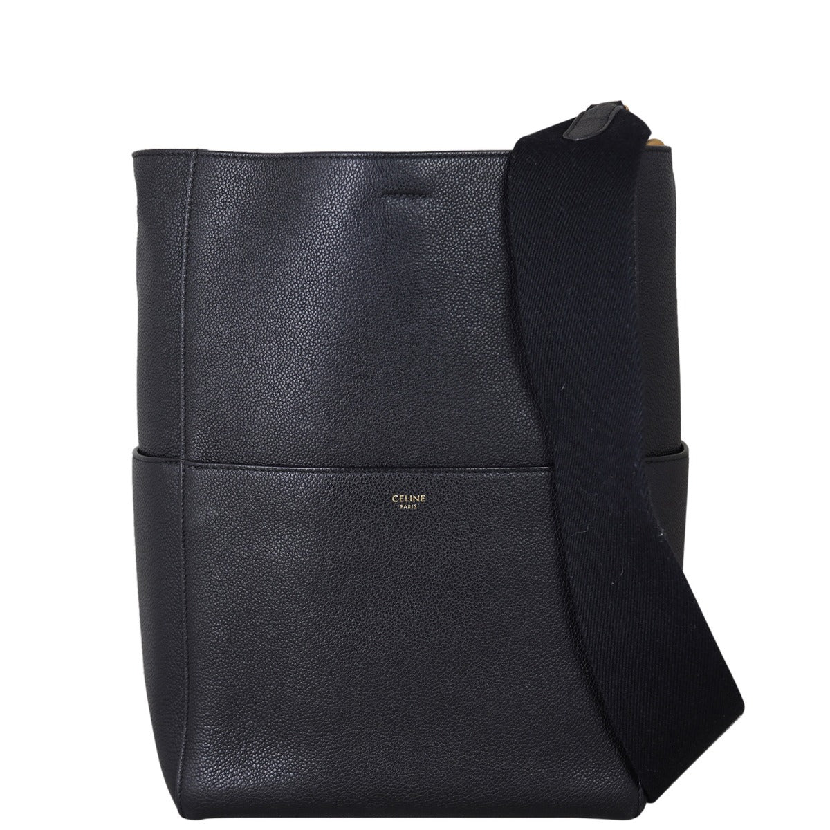 Celine Seau Sangle Bucket Bag Front With Strap