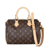 Louis Vuitton Speedy 25 Bandouliere Monogram Front With Strap