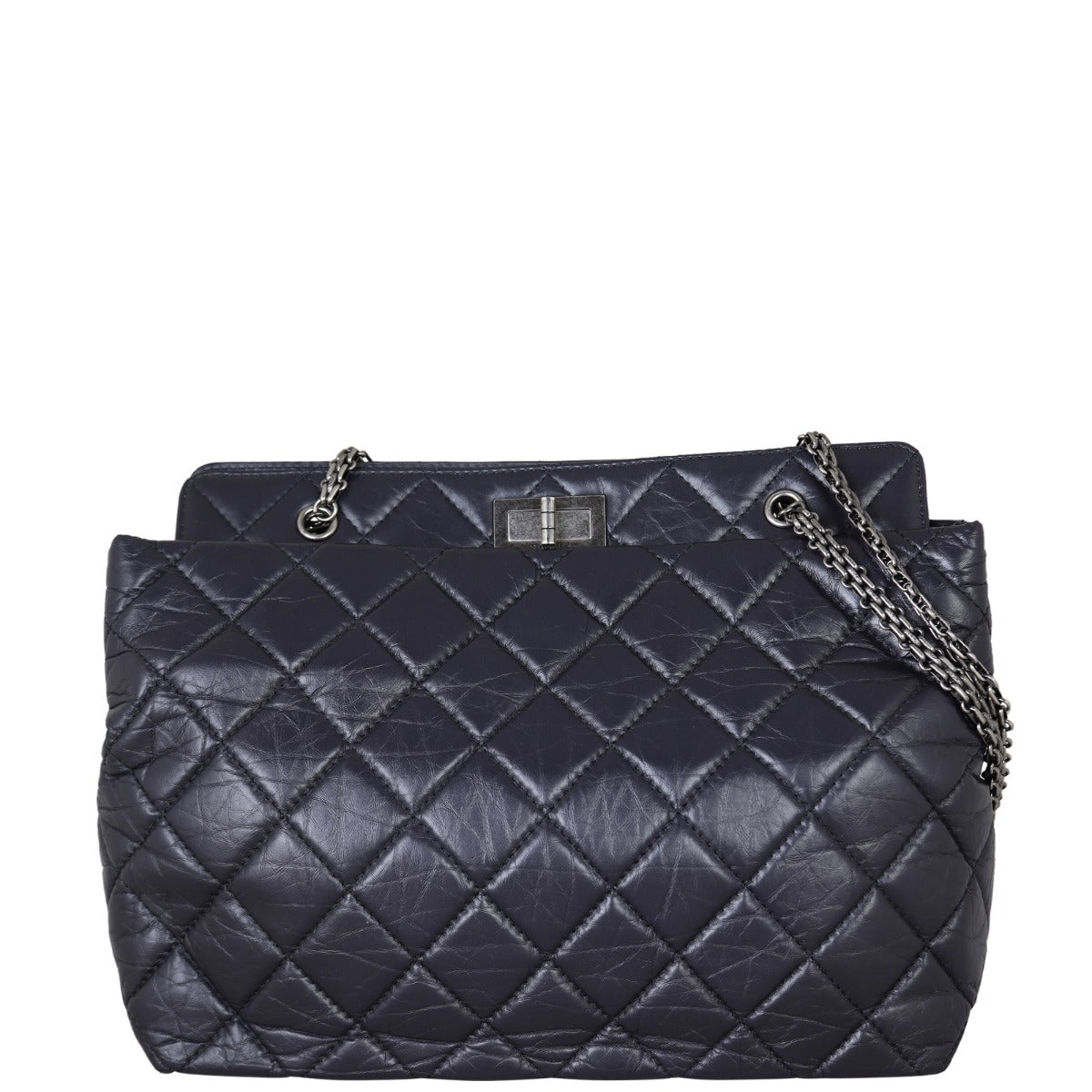 Chanel Reissue 2.55 Shopping Tote Front With Chain