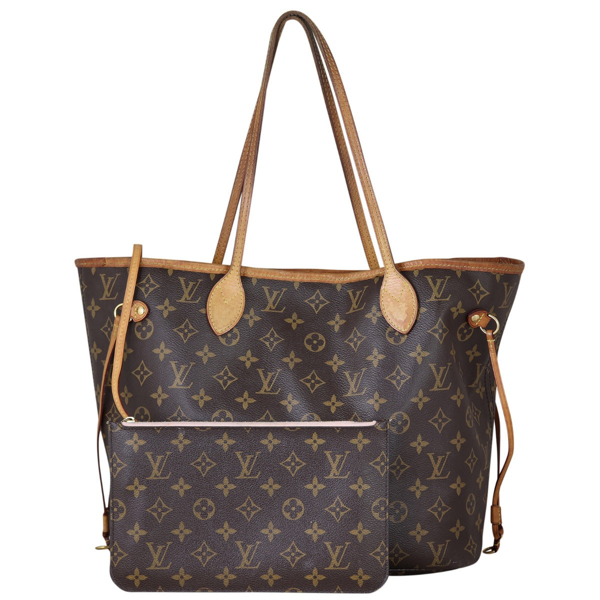 Louis Vuitton Neverfull MM Monogram Front With Pouch