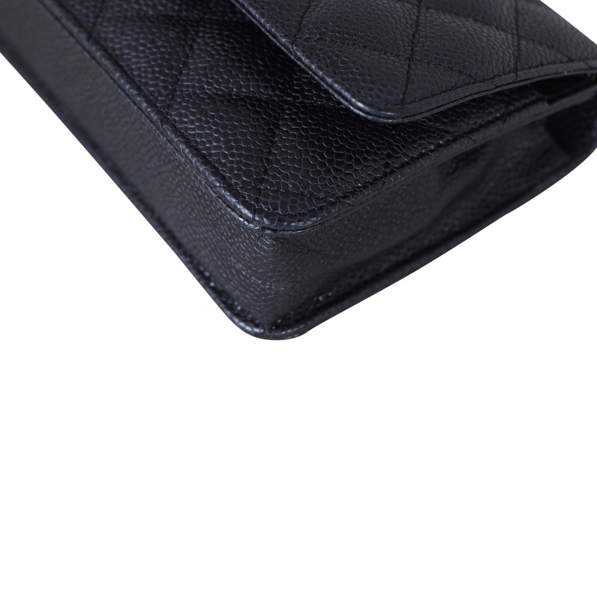 Chanel Classic Wallet on Chain Corner Close Up