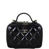 Chanel Vanity Case Chain Bag MIni Patent Front