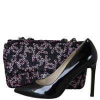 Chanel CC Sequins Medium Flap Bag Shoe