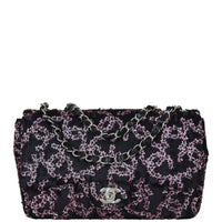 Chanel CC Sequins Medium Flap Bag Front With Chain