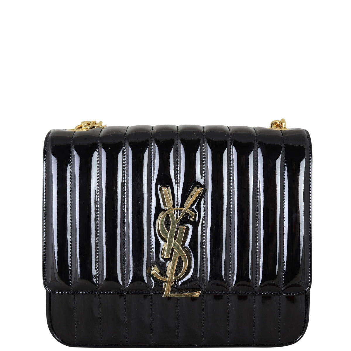 Saint Laurent Vicky Large Patent Front