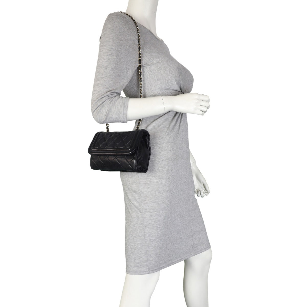 Chanel Vintage Quilted Flap Bag Mannequin
