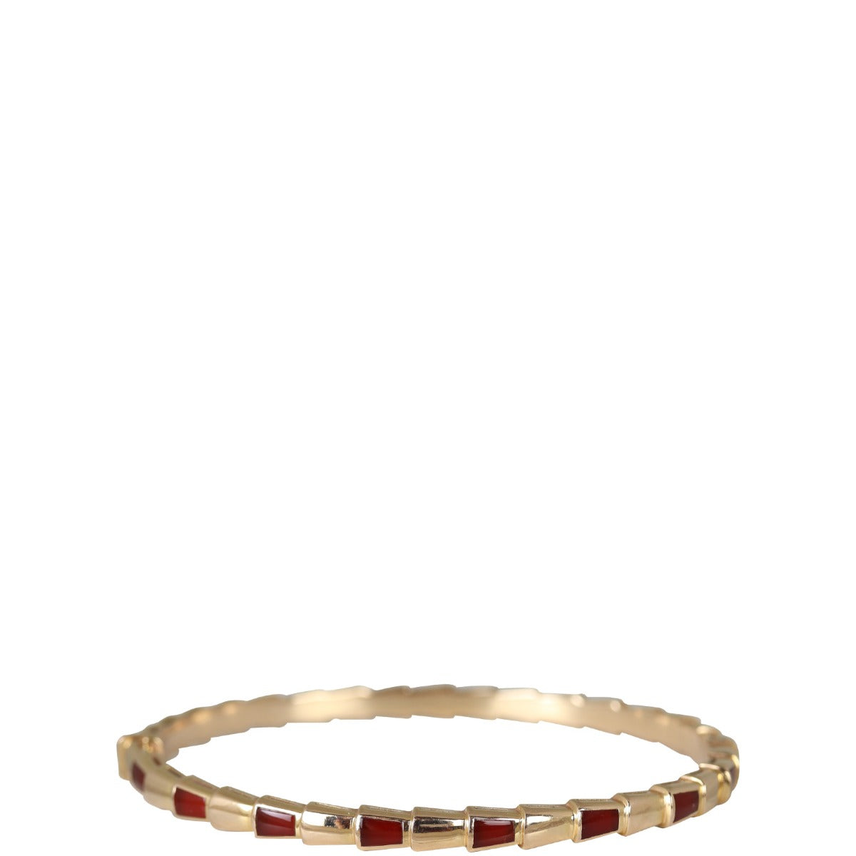 Bvlgari Serpenti Viper 18k Rose Gold Carnelian Bracelet