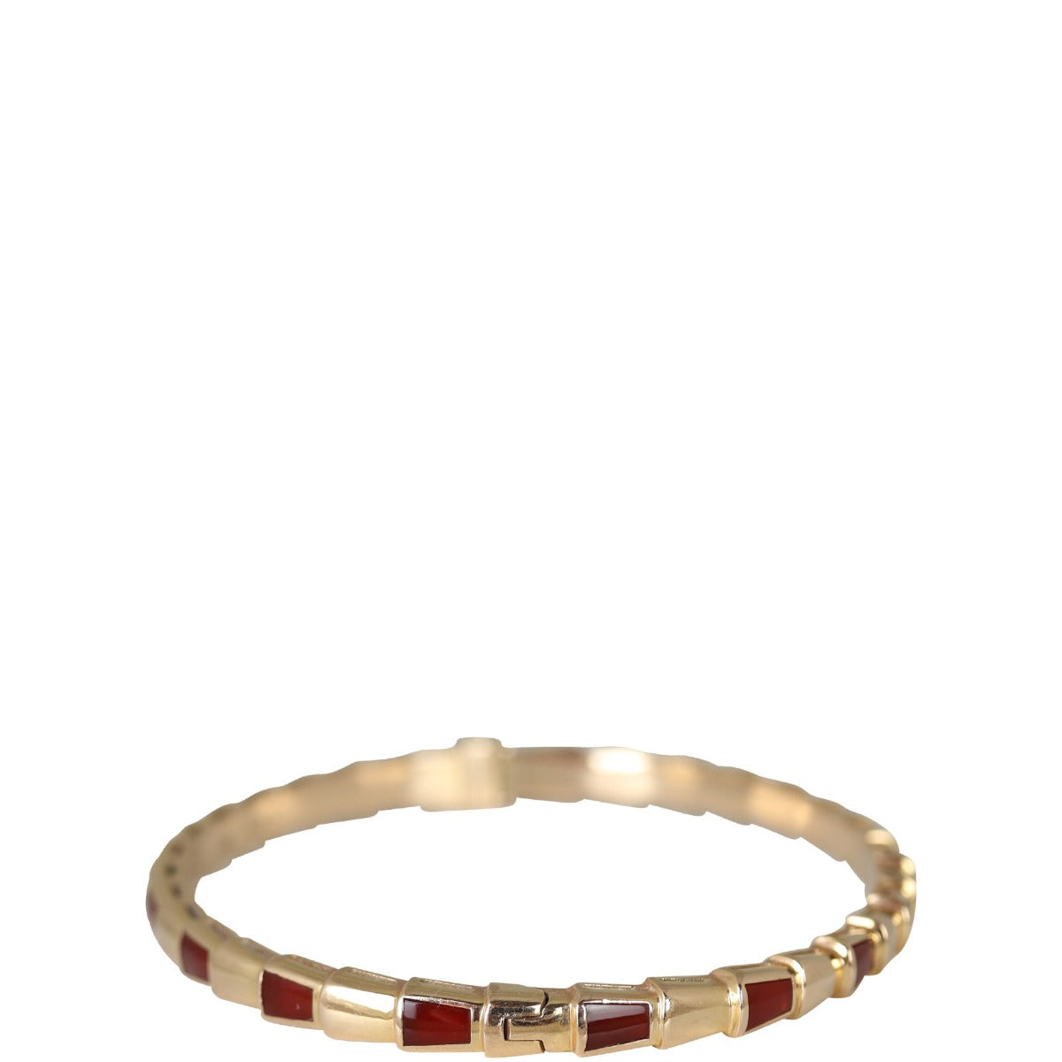 Bvlgari Serpenti Viper 18k Rose Gold Carnelian Bracelet