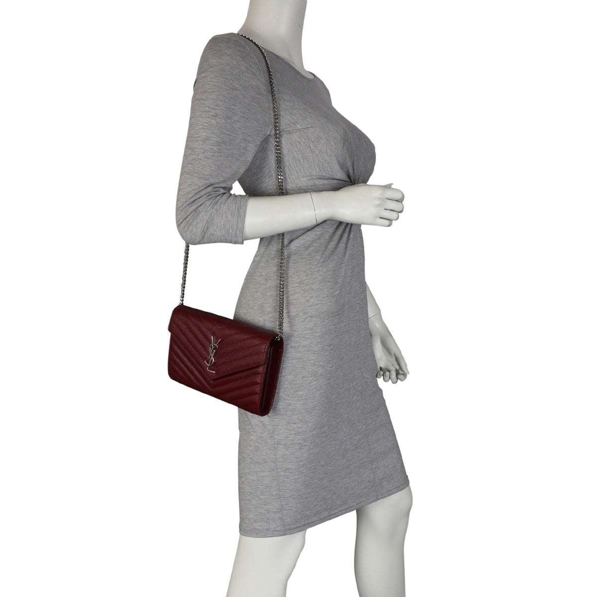 Saint Laurent Cassandre Chain Wallet Mannequin