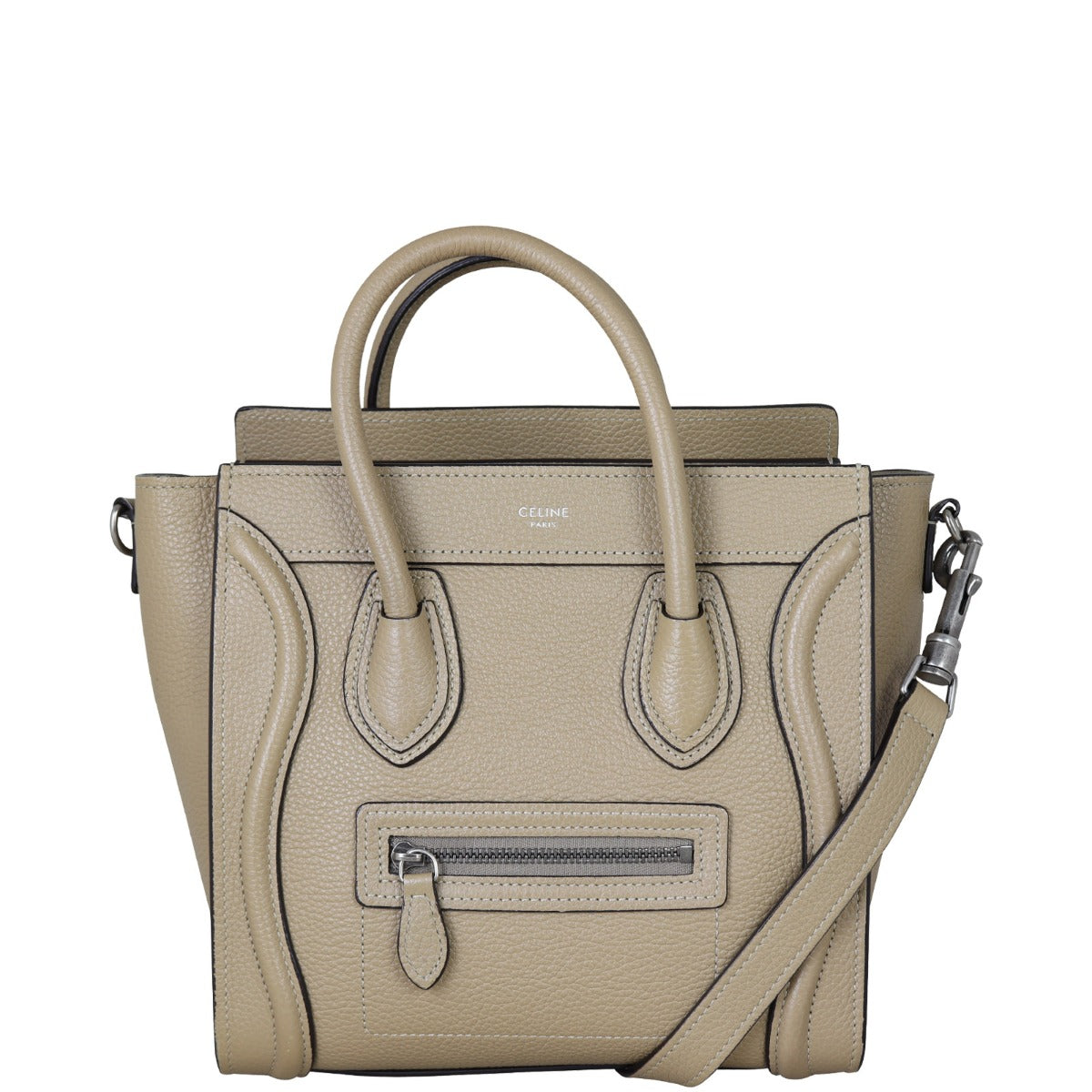 Celine Nano Luggage Tote Front With Strap