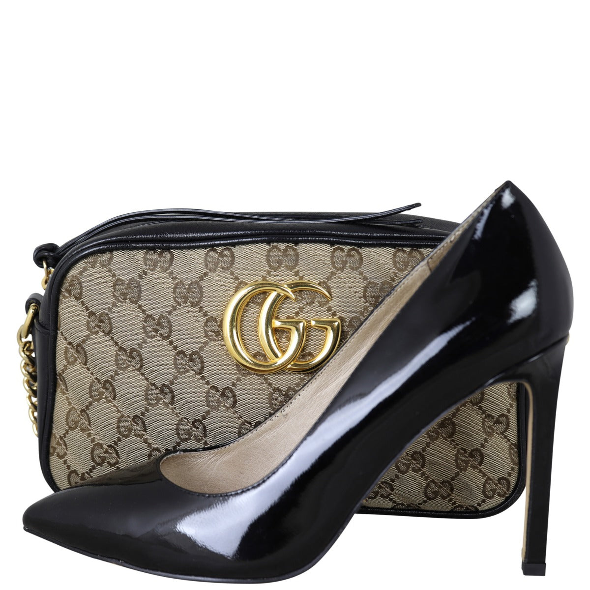 Gucci GG Canvas Marmont Small Camera Bag Shoe