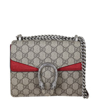 Gucci Dionysus GG Supreme Mini Shoulder Bag Front With Chain