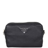 Prada Vitello Daino Double Zip Camera Bag Front