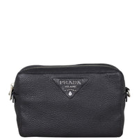 Prada Vitello Daino Double Zip Camera Bag Front