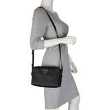 Prada Vitello Daino Double Zip Camera Bag