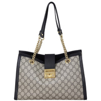 Gucci GG Supreme Padlock Tote Medium Front