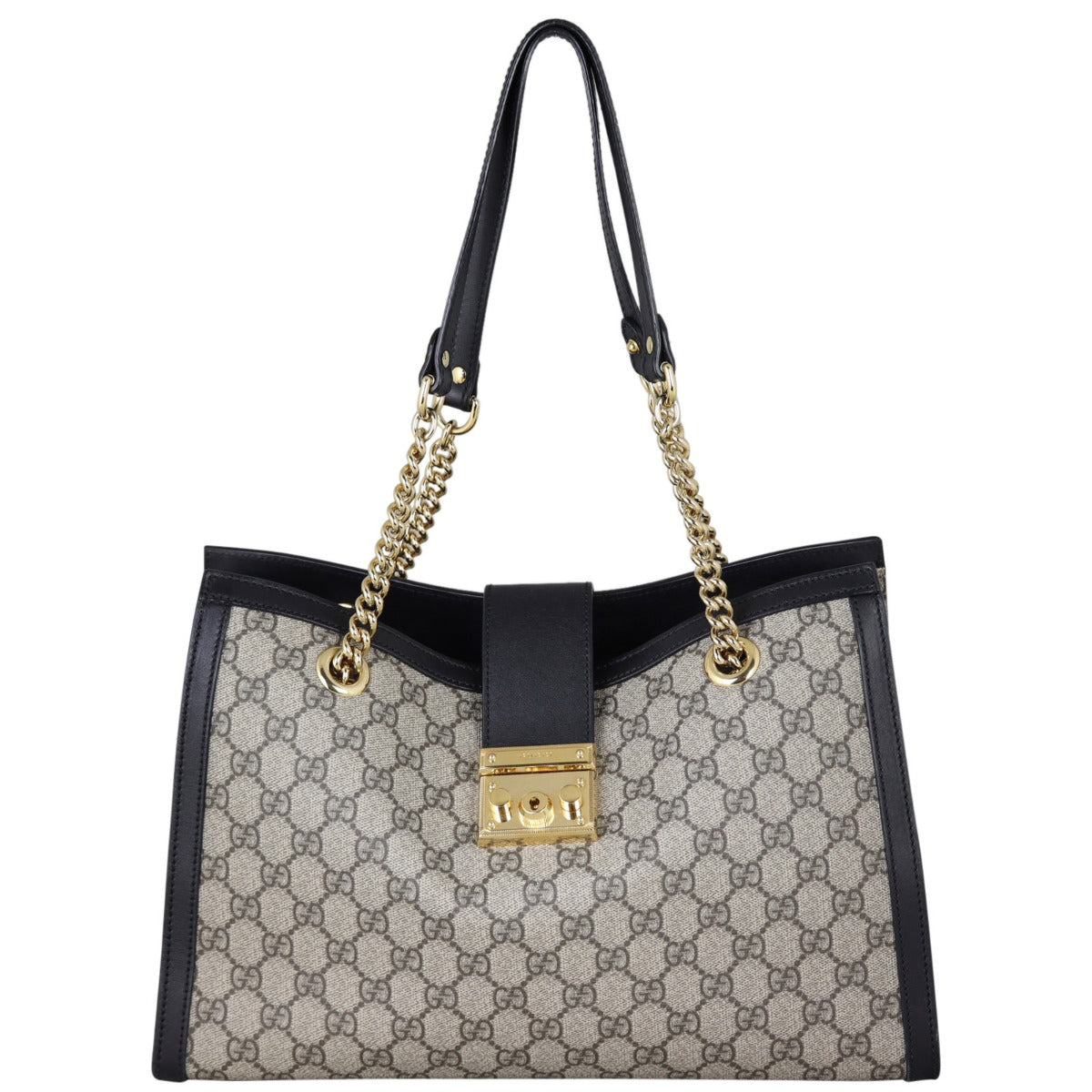 Gucci GG Supreme Padlock Tote Medium Front