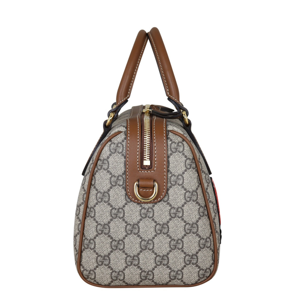 Gucci GG Supreme Boston Bag Embroidered Side