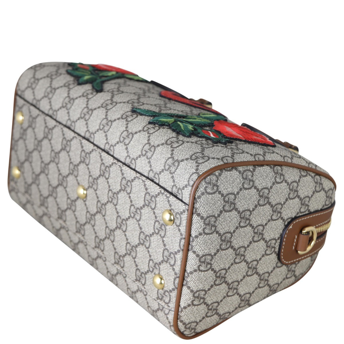 Gucci GG Supreme Boston Bag Embroidered Corner Distance
