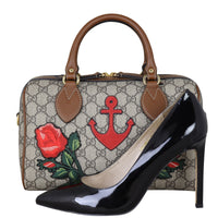 Gucci GG Supreme Boston Bag Embroidered Shoe