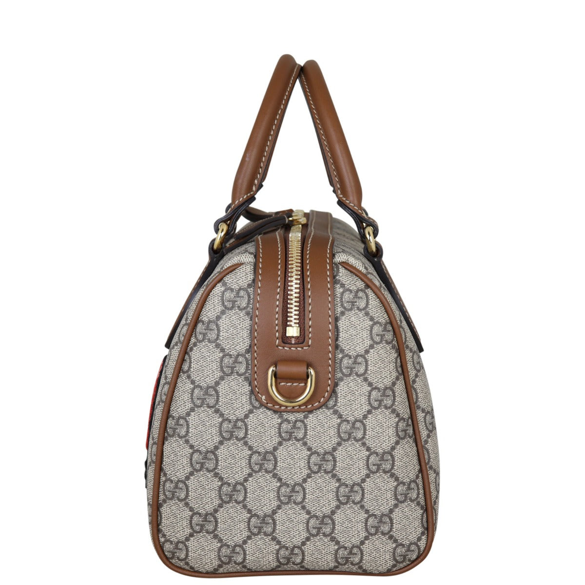 Gucci GG Supreme Boston Bag Embroidered Side