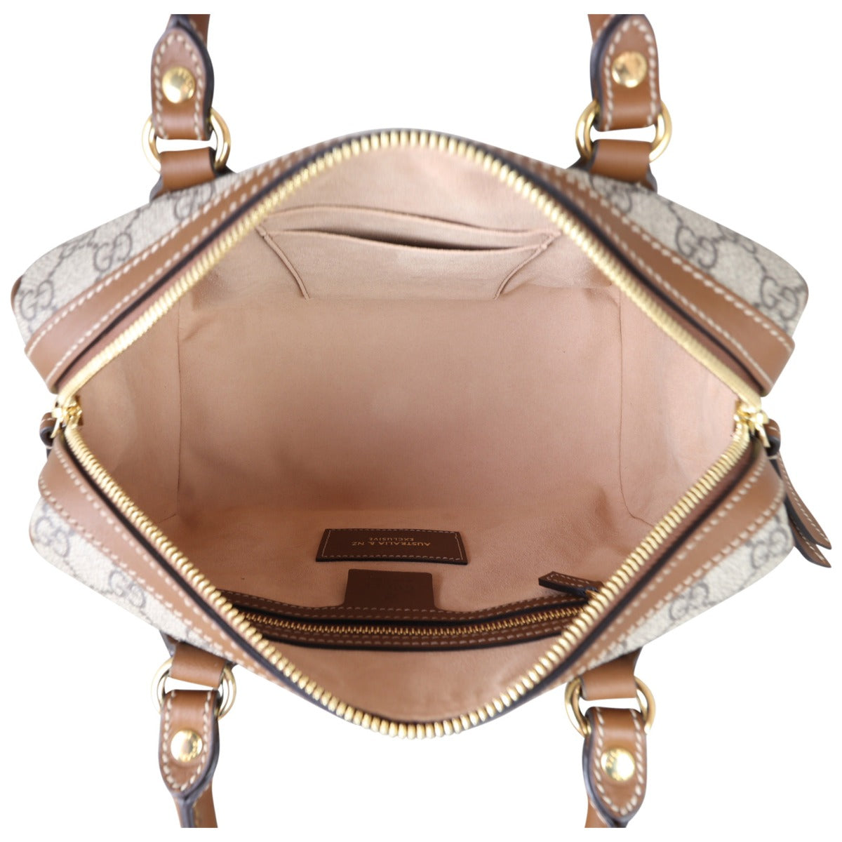 Gucci GG Supreme Boston Bag Embroidered Whole Interior