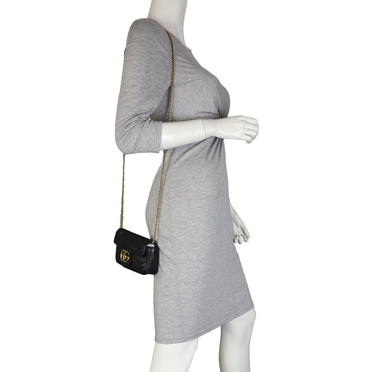 Gucci GG Marmont Matelasse Super Mini Shoulder Bag Mannequin