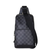 Louis Vuitton Avenue Sling Bag Damier Graphite Front With Strap