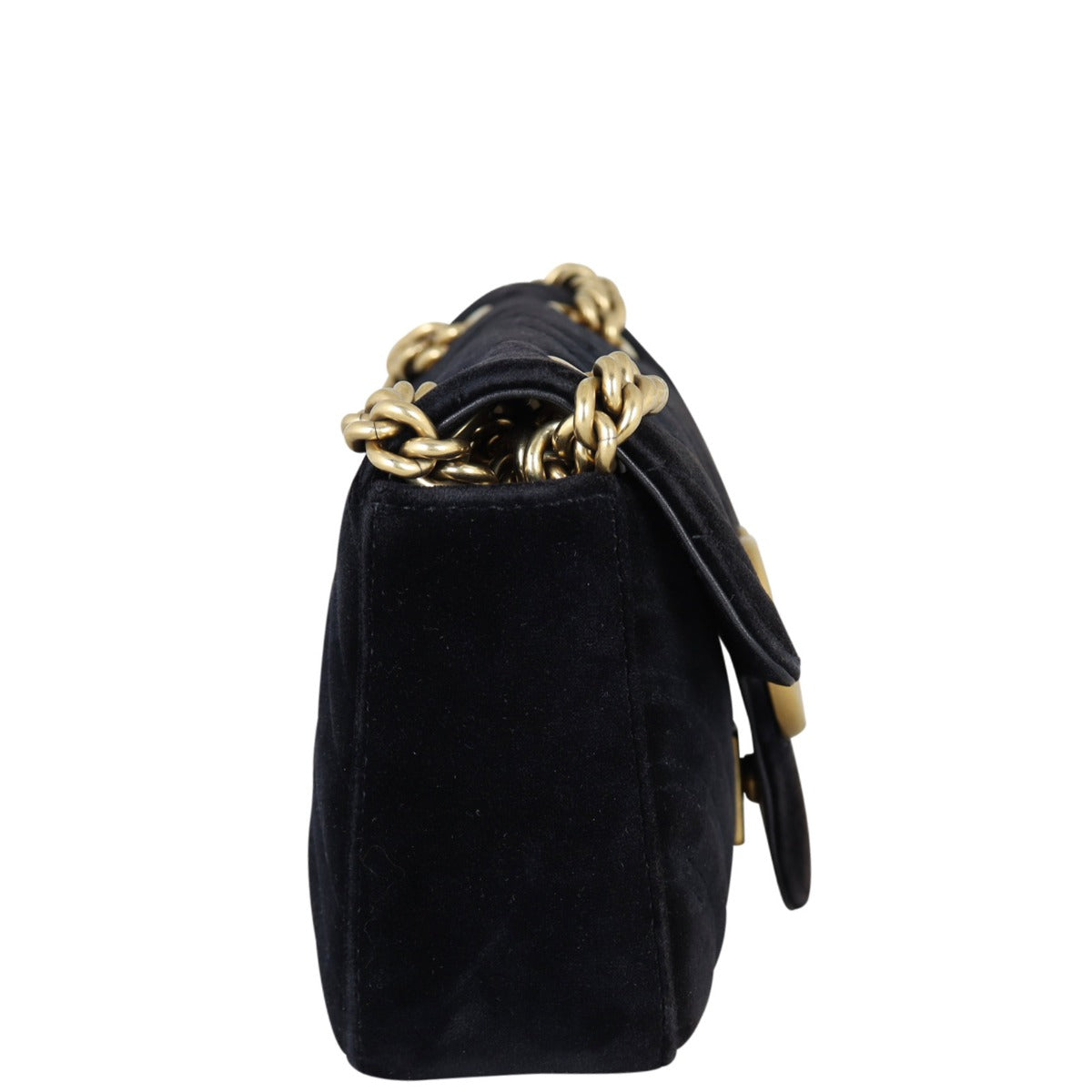Gucci Marmont Velvet Mini Shoulder Bag Side